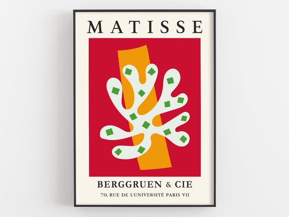 Henri Matisse Cut Outs Print Abstract Art Museum Wall Art Matisse Papiers Decoupes Exhibition Poster Nature Artwork Leaf Drawing Gifts