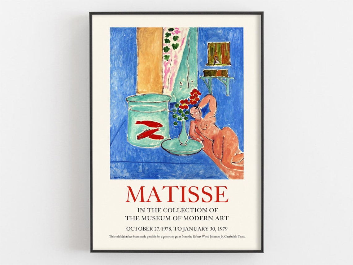 Henri Matisse Goldfish And Sculpture Print Women Painting Matisse Exhibition Poster Museum Wall Art Living Room Decor Artist Gifts