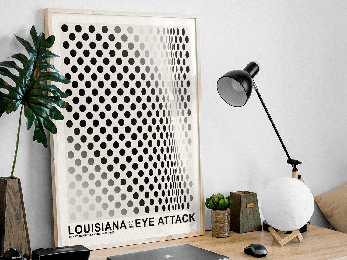 Bridget Riley Op Art Dots 2016 Louisiana Museum Eye Attack Poster - Image 3