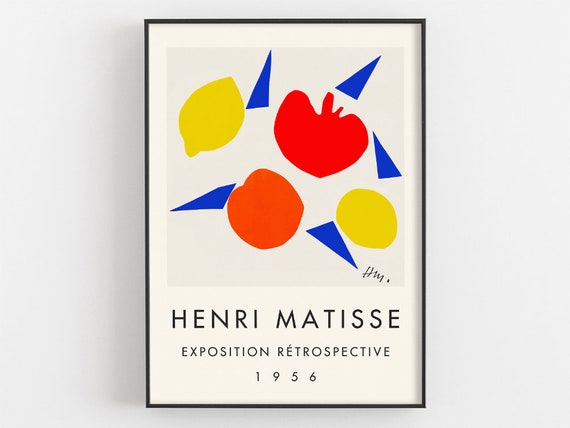 Henri Matisse Exposition Retrospective 1956 Matisse Cutouts Exhibition Print Bold Color Shapes Minimalist Wall Art Museum Decor Gifts