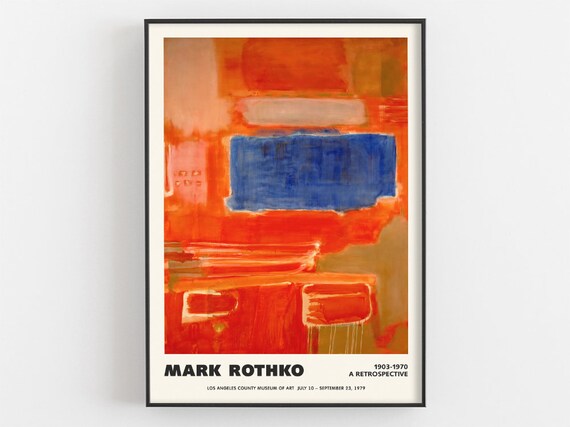 Mark Rothko LACMA 1979 Retrospective Blue Orange Color Field Poster