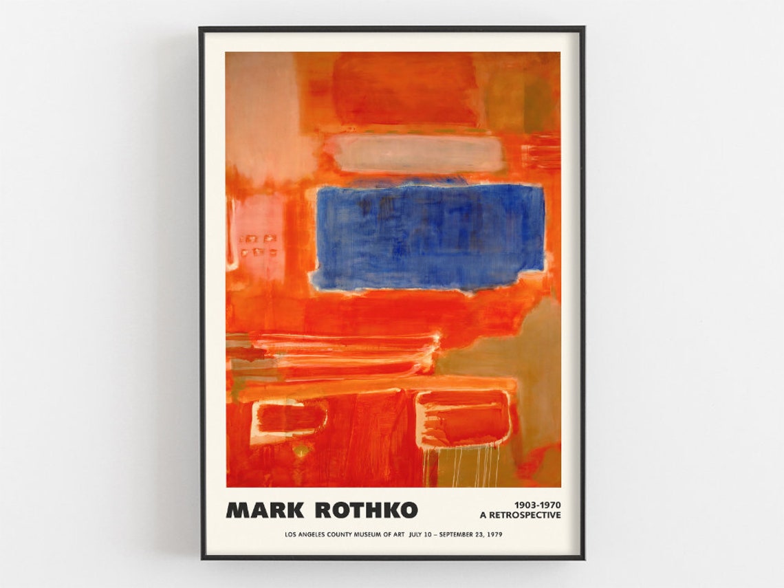 Mark Rothko LACMA 1979 Retrospective Blue Orange Color Field Poster