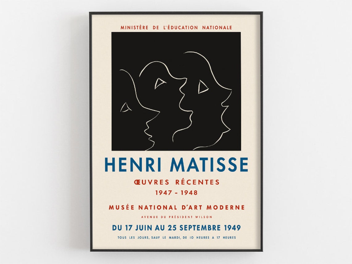 Henri Matisse Oeuvres Recentes 1947 1948 Paris Exhibition Poster
