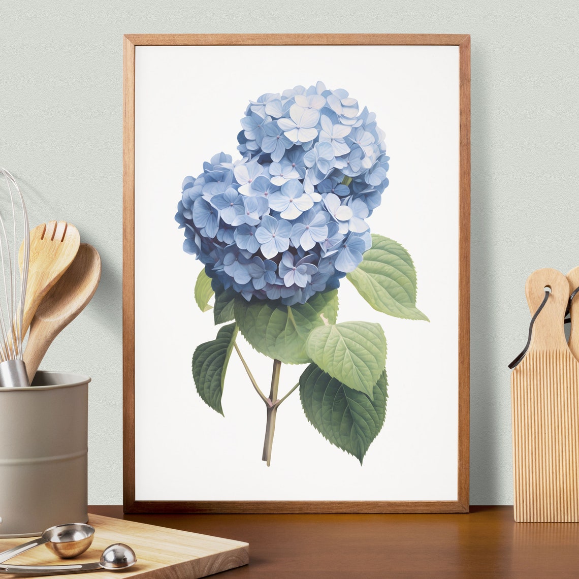 Hydrangea Wall Art Vintage Poster - Image 3