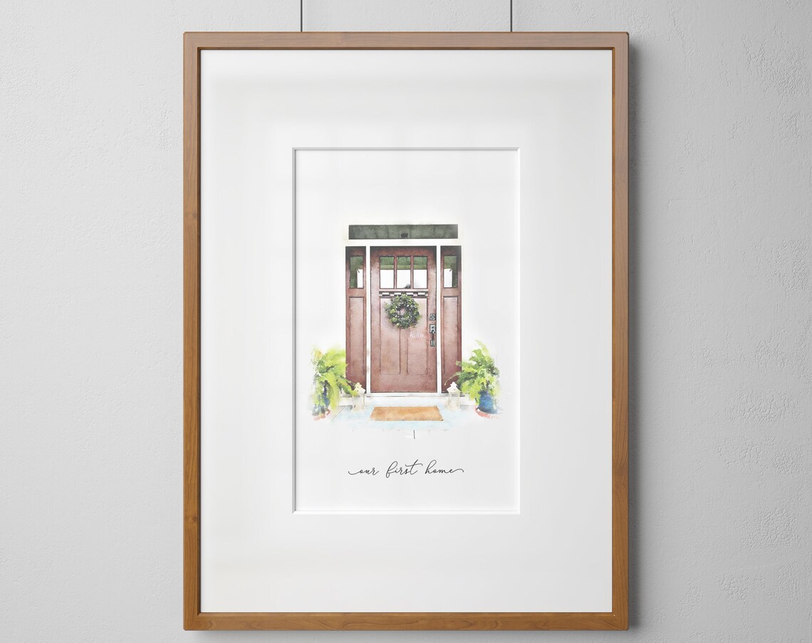 Custom House Portrait Watercolor Home Portrait Art Print - Image 3