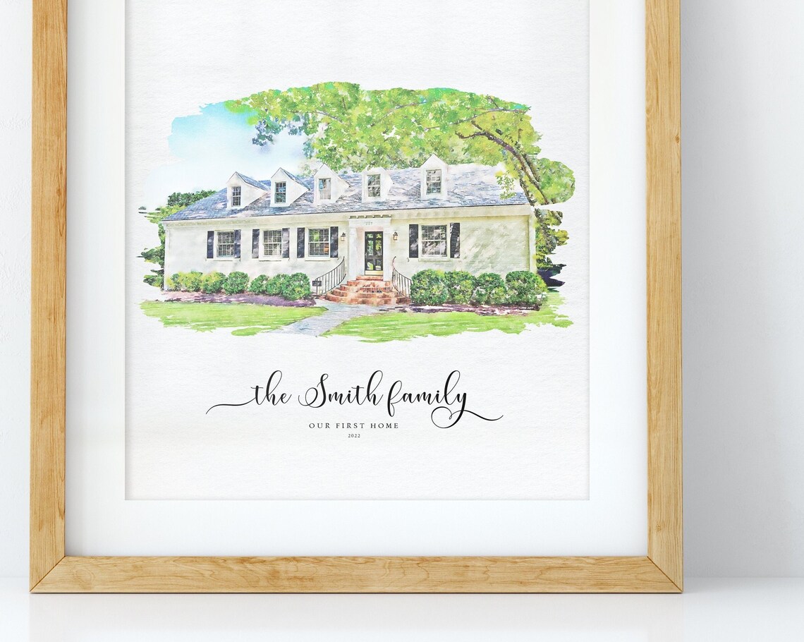 Custom House Portrait - Watercolor