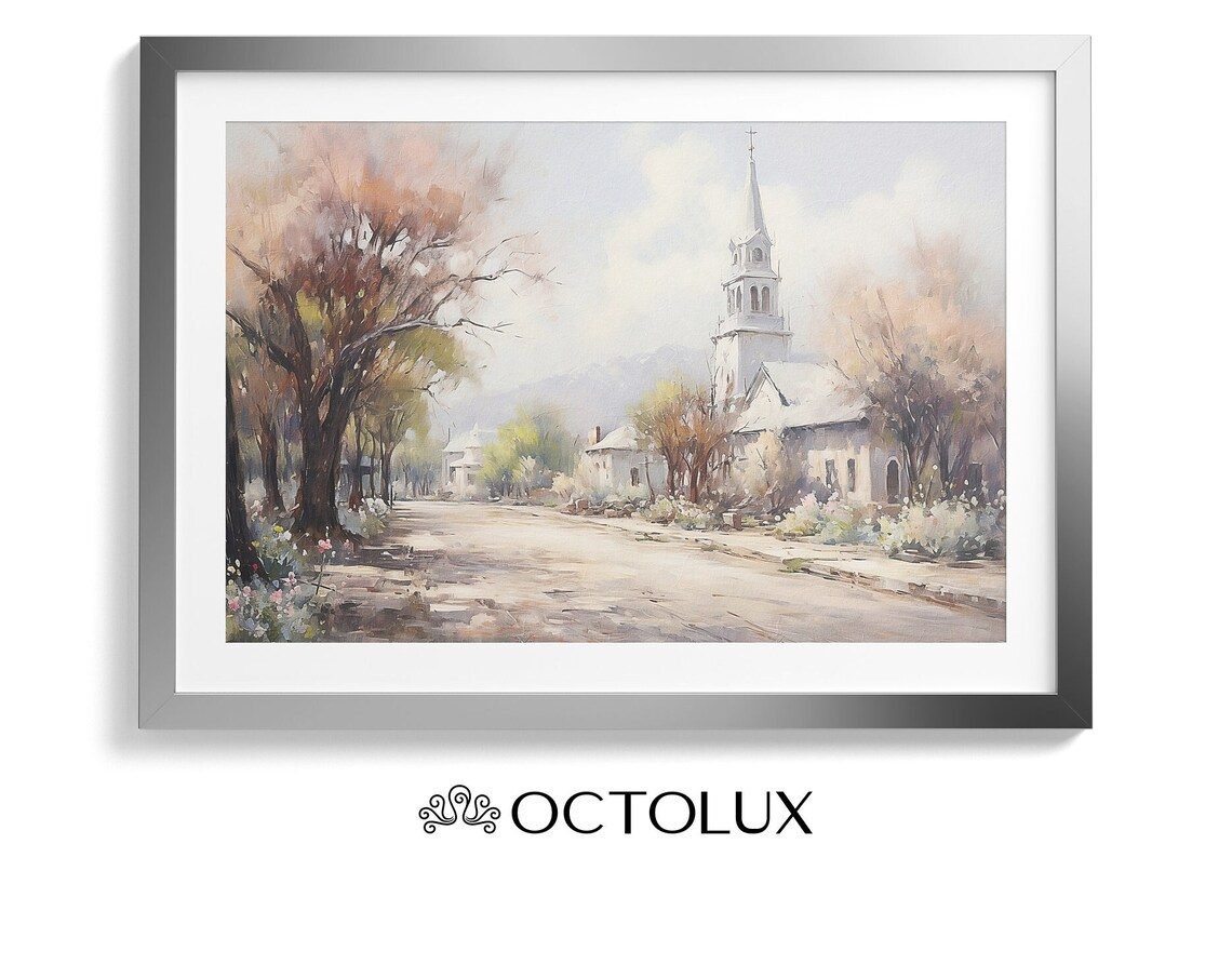 Old Western Town, Rustic Style Scenic Art Print
