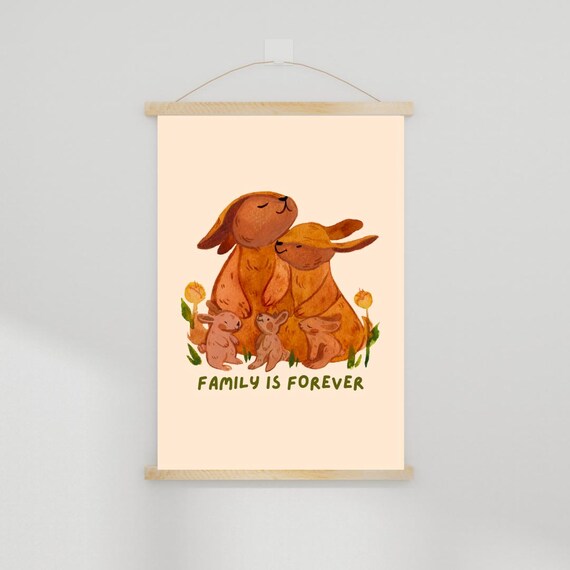 Bunny Family Nursery Art Is Forever Print