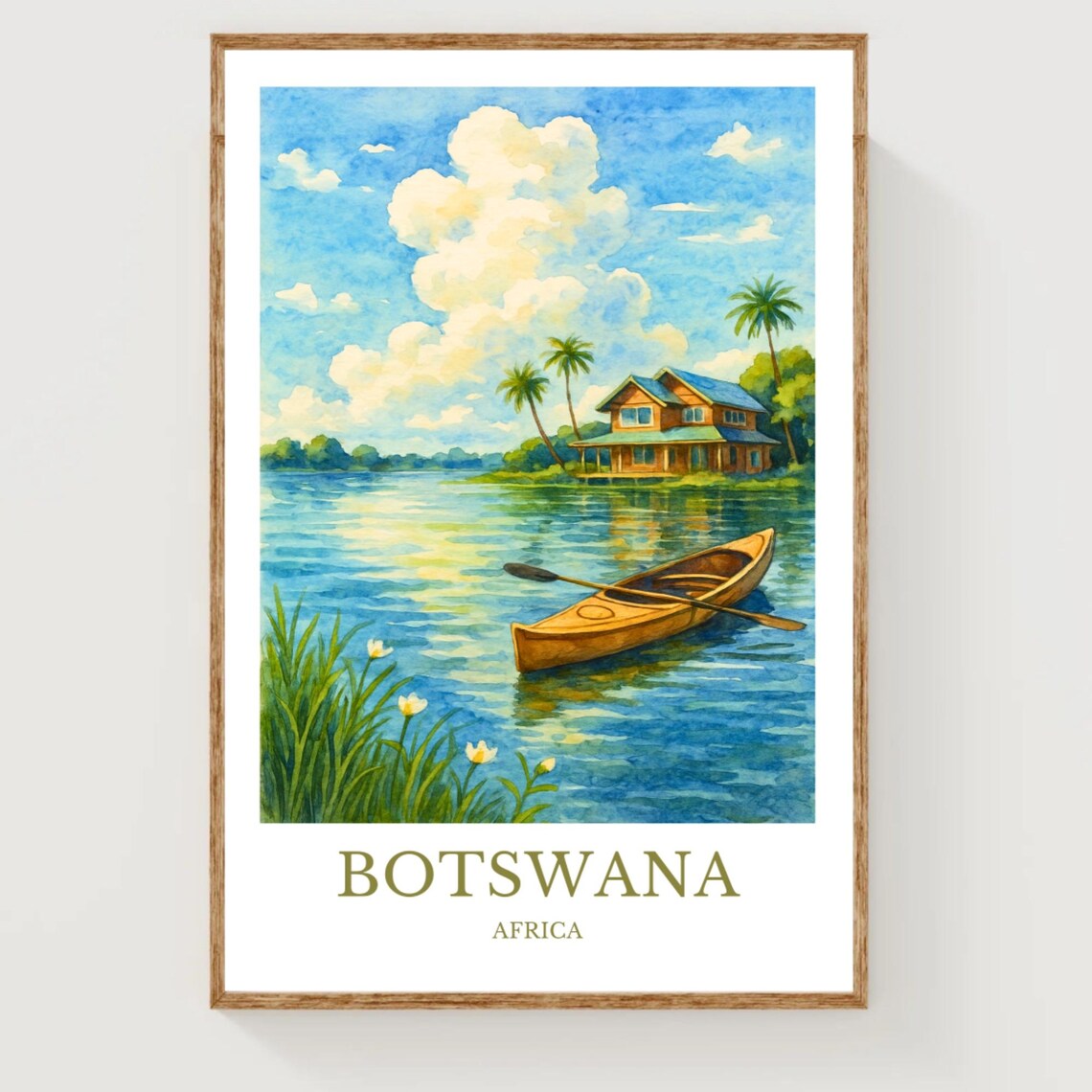 Botswana Travel Poster