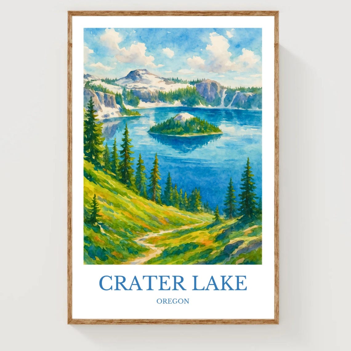Crater Lake Travel Poster