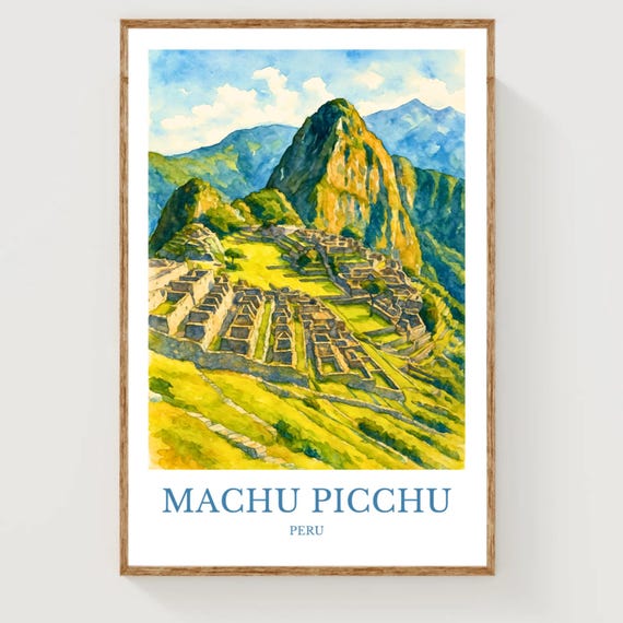 Machu Picchu Travel Poster