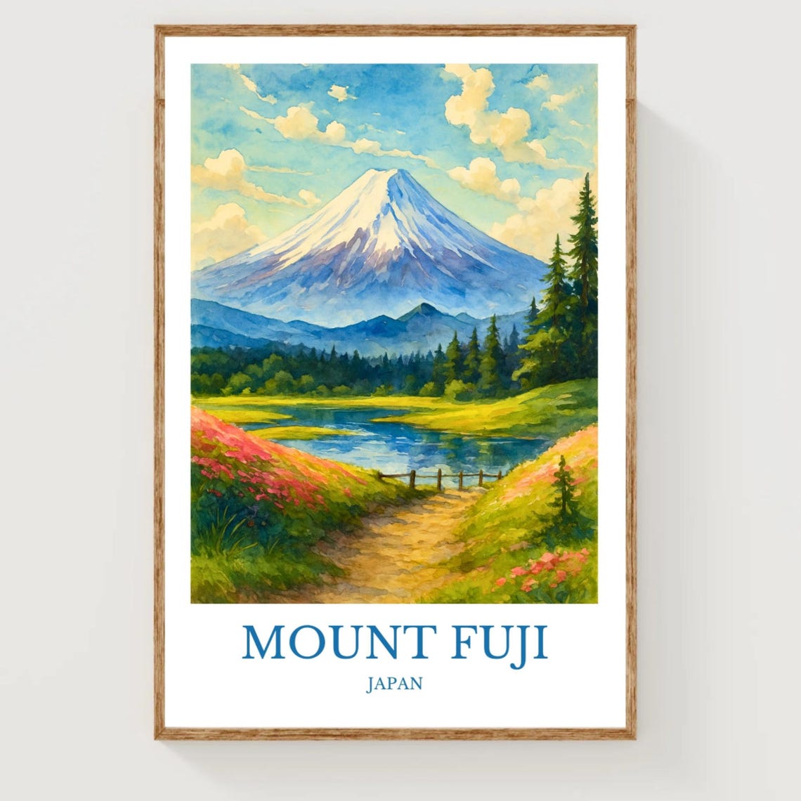 Mount Fuji Travel Poster