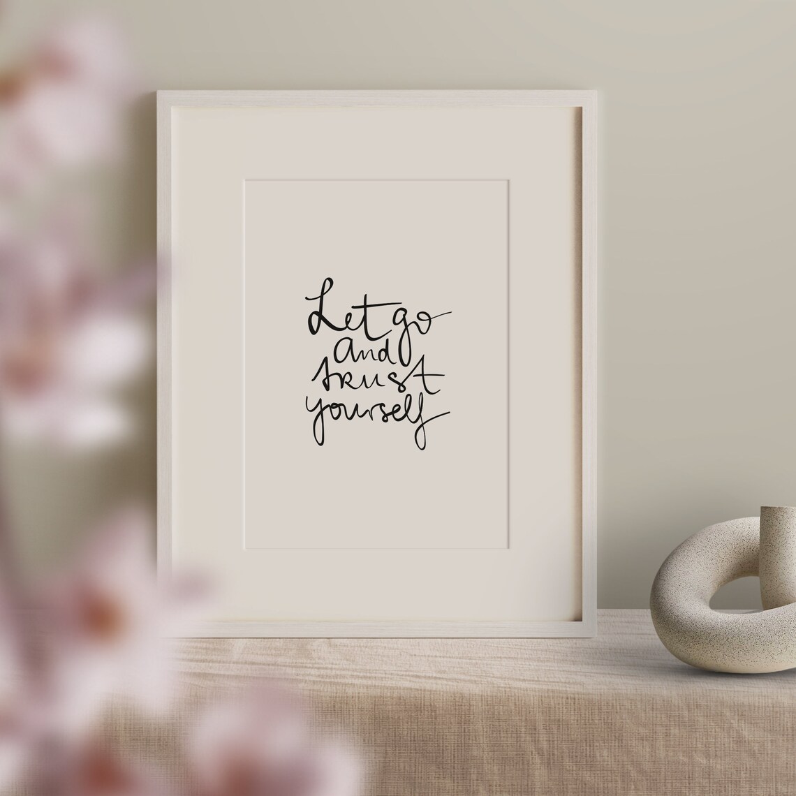 Let Go And Trust The Universe Boho Art Print - Image 2
