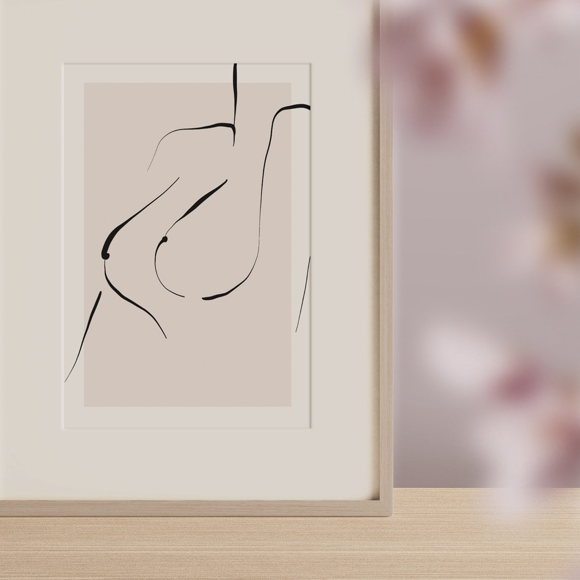 Female Torso Single Line Art Minimalist Abstract Body Poster - Image 3