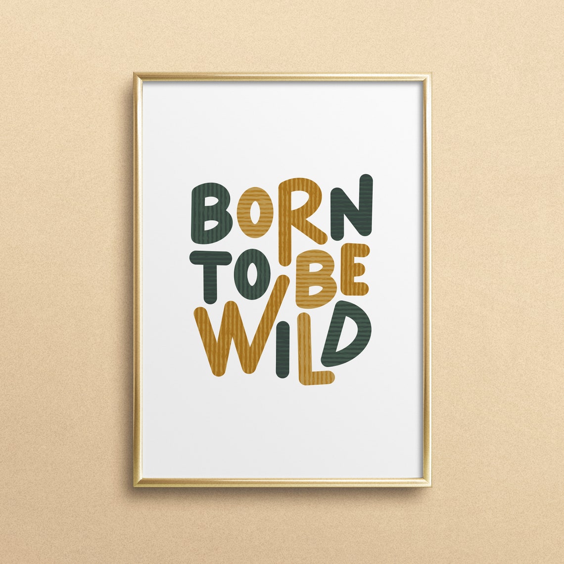 Born To Be Wild Fun Nursery Kids Room Wild Child Typography Poster