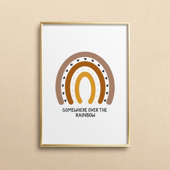 Somewhere Over The Rainbow Poster Home Decor Instant Wall Art Kids Interior Print
