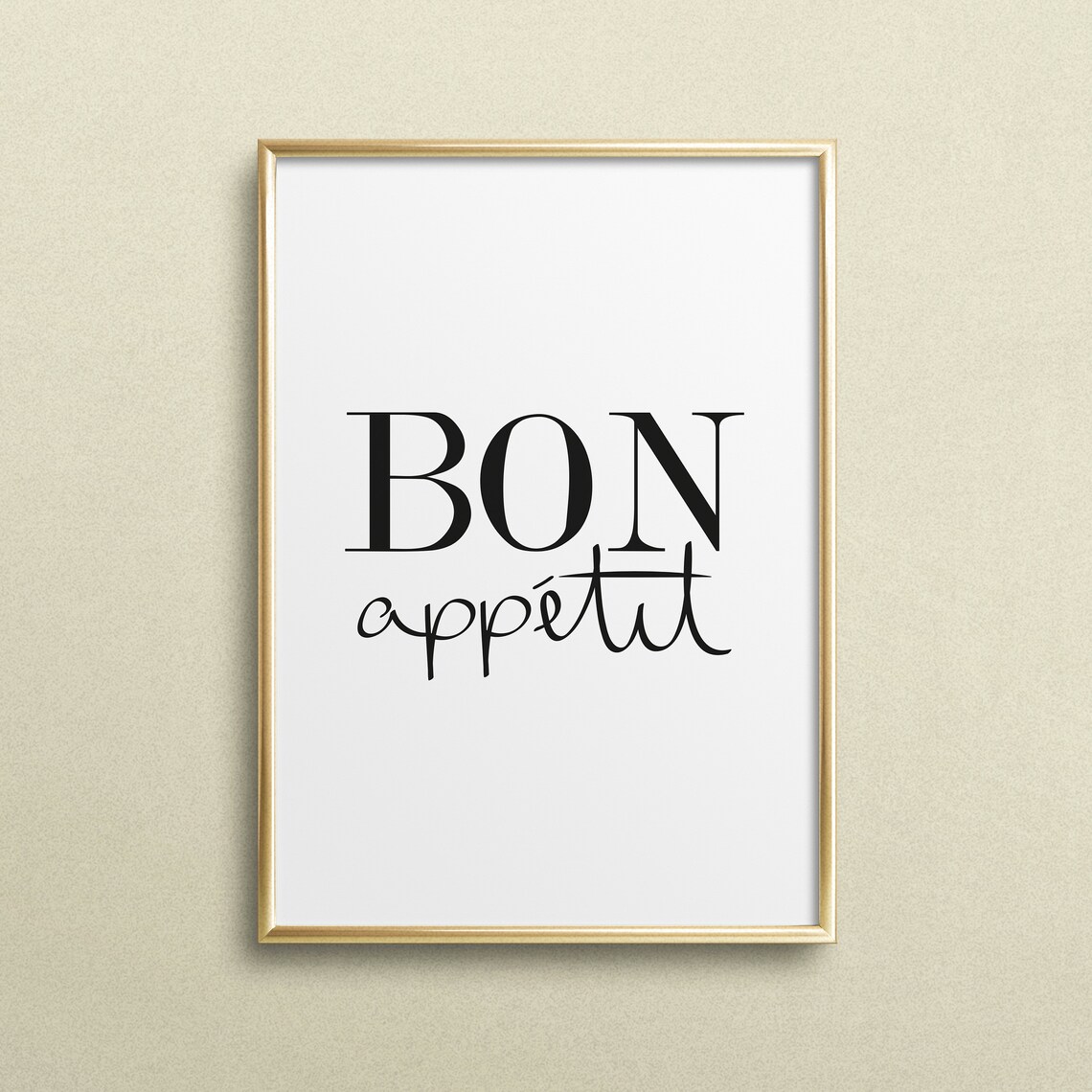 Bon Appetit Typography Kitchen Art Print