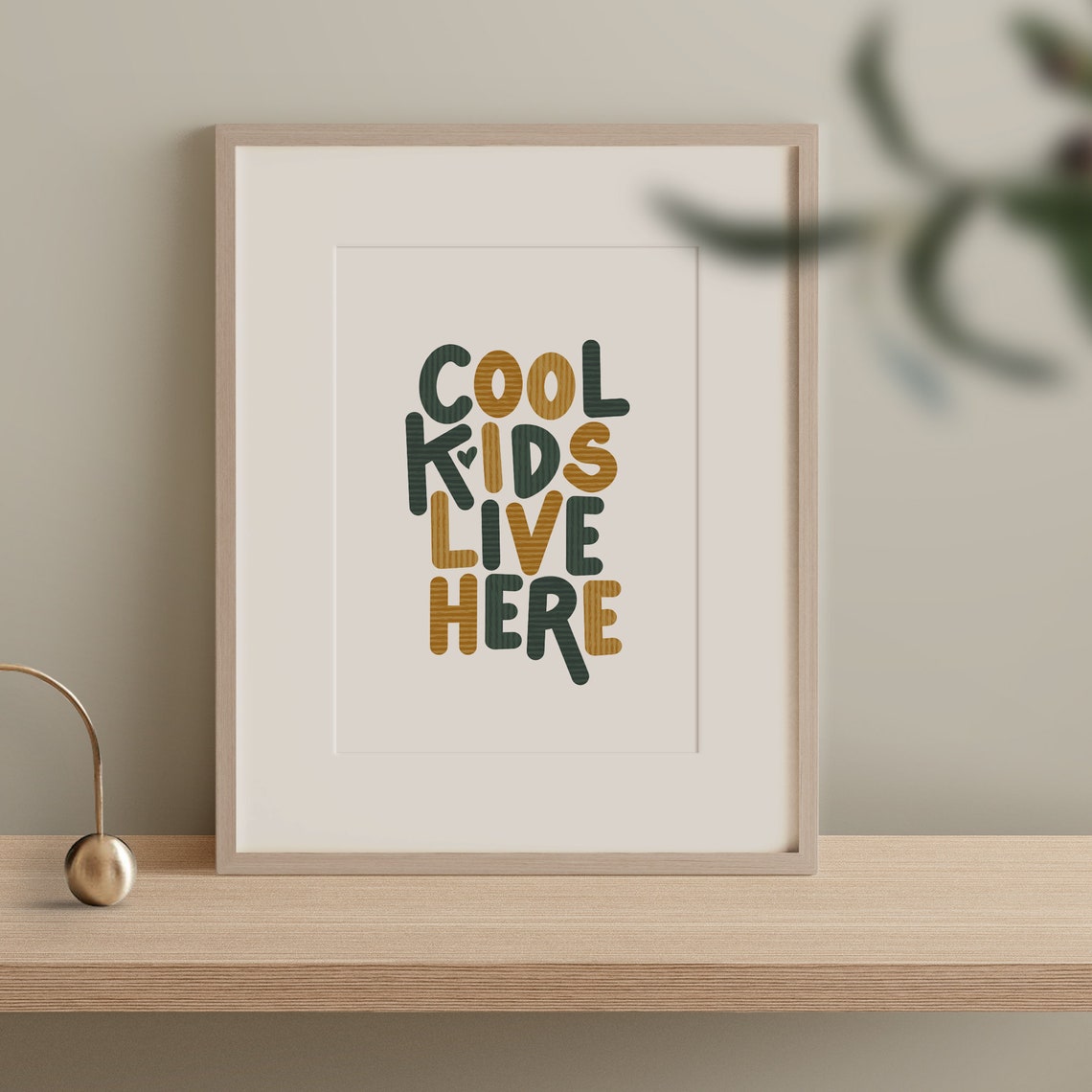 Cool Kids Live Here Playful Nursery Kids Room Typography Poster - Image 2