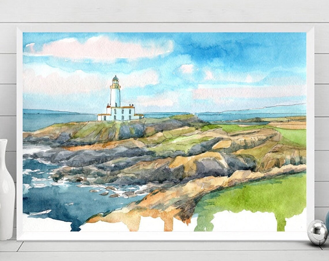 Turnberry Golf Course Watercolor Art Print