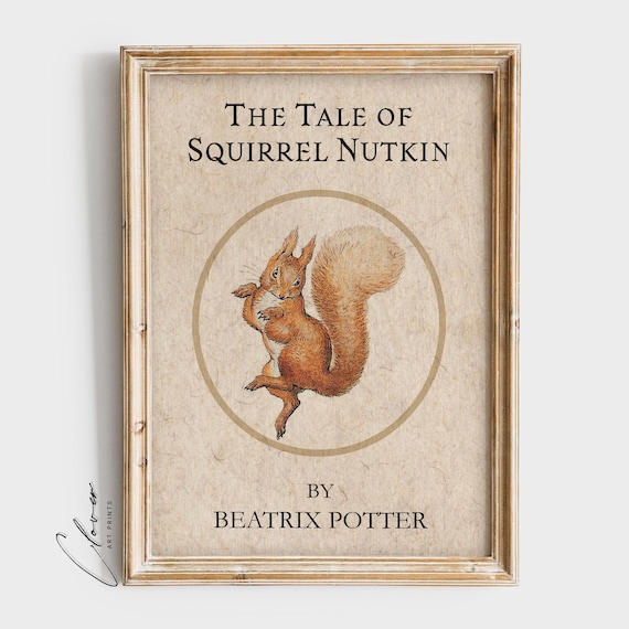 The Tale of Squirrel Nutkin Beatrix Potter Vintage Nursery Poster
