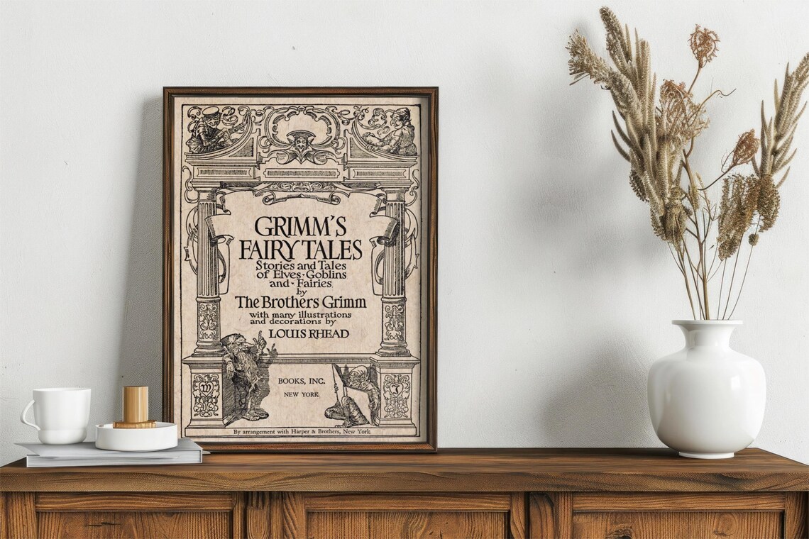 Grimms Fairy Tales Vintage Book Art Print - Image 3