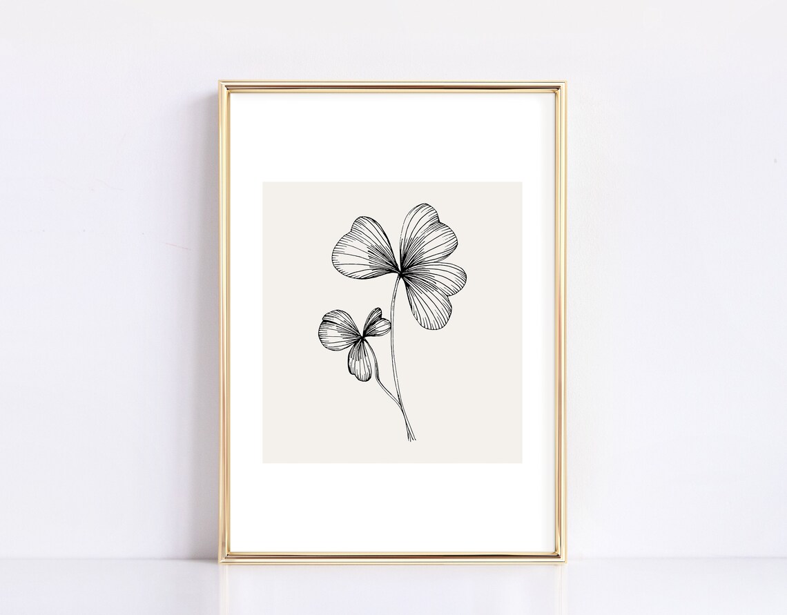 Shamrock Print, Minimal St Patricks Day Art Print - Image 4
