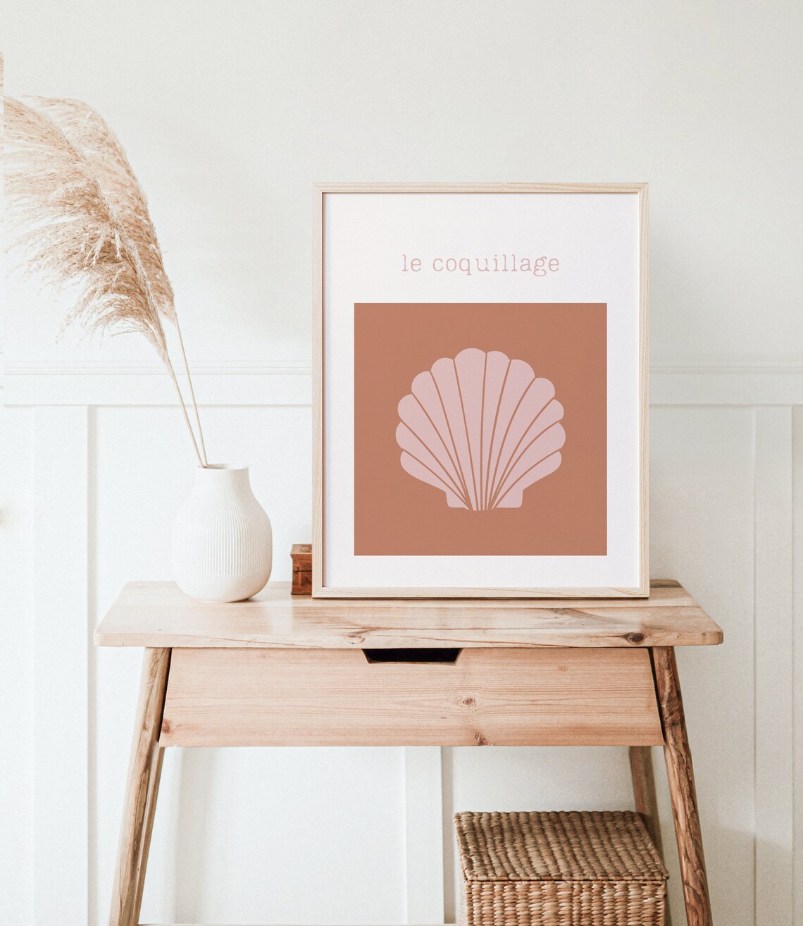Boho Sea Shell Coastal Summer Beach Art Print - Image 4