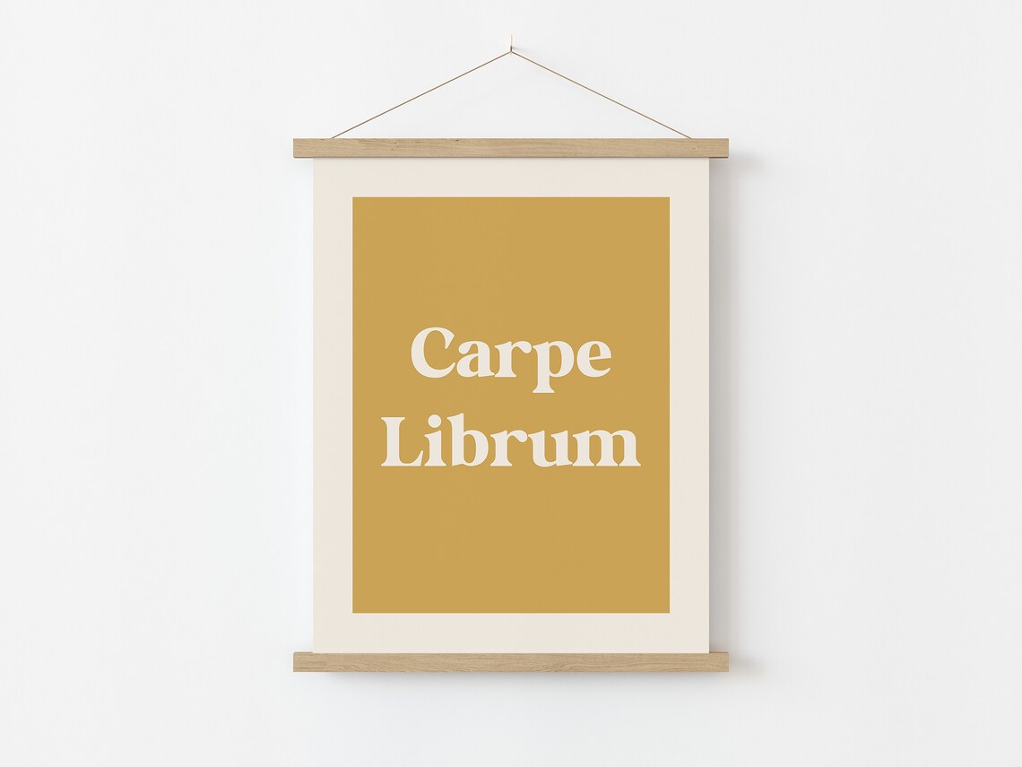 Carpe Librum Latin Book Quote Art Print, Library Decor - Image 3