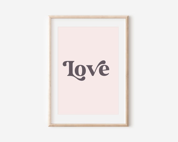 Love Minimalist Valentines Day Poster, Nursery Decor