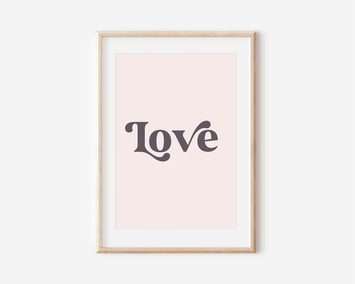 Love Minimalist Valentines Day Poster, Nursery Decor