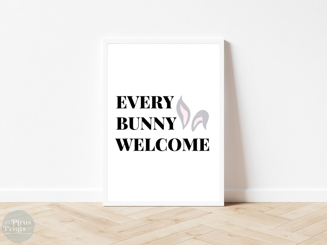 Every Bunny Welcome, Easter Pun Wall Decor - Image 3