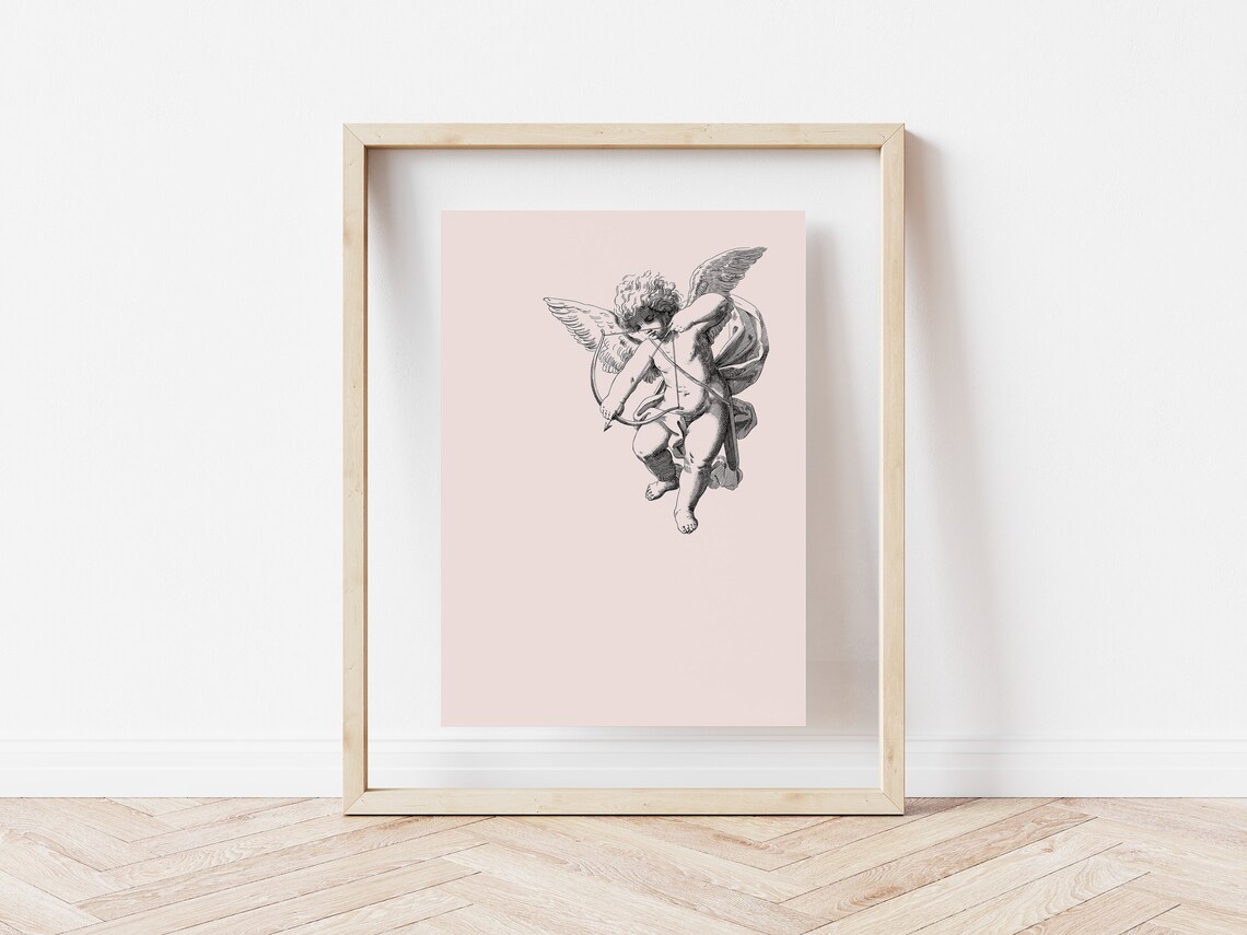 Minimalist Cupid Art Print, Valentine's Day Decor - Image 2