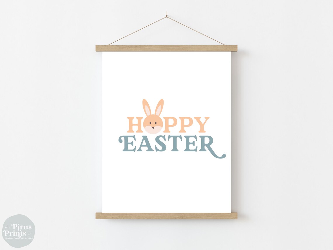 Hoppy Easter, Cute Pastel Kids Room Decor - Image 3