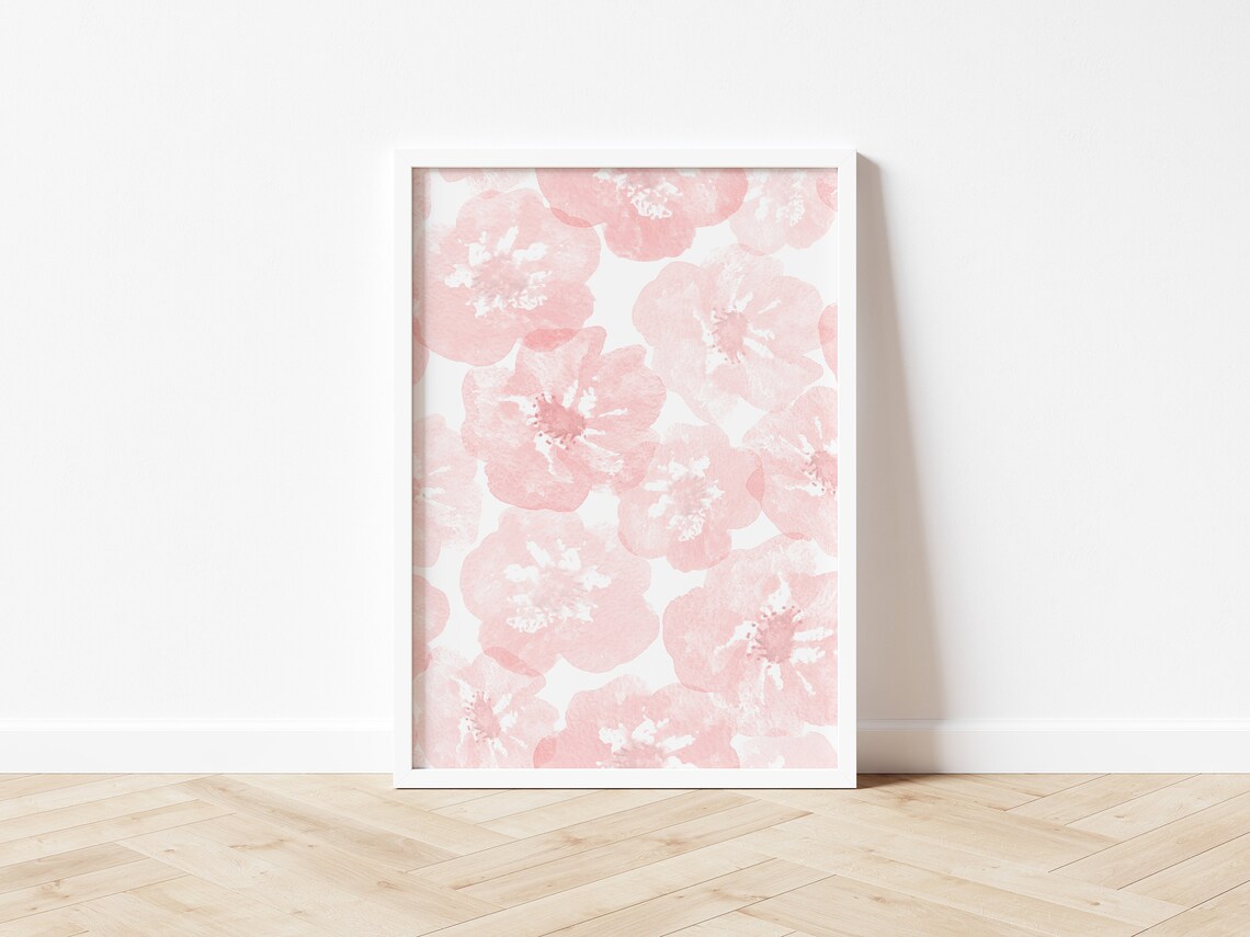 Watercolor Flowers Print, Minimalist Floral Art - Image 2