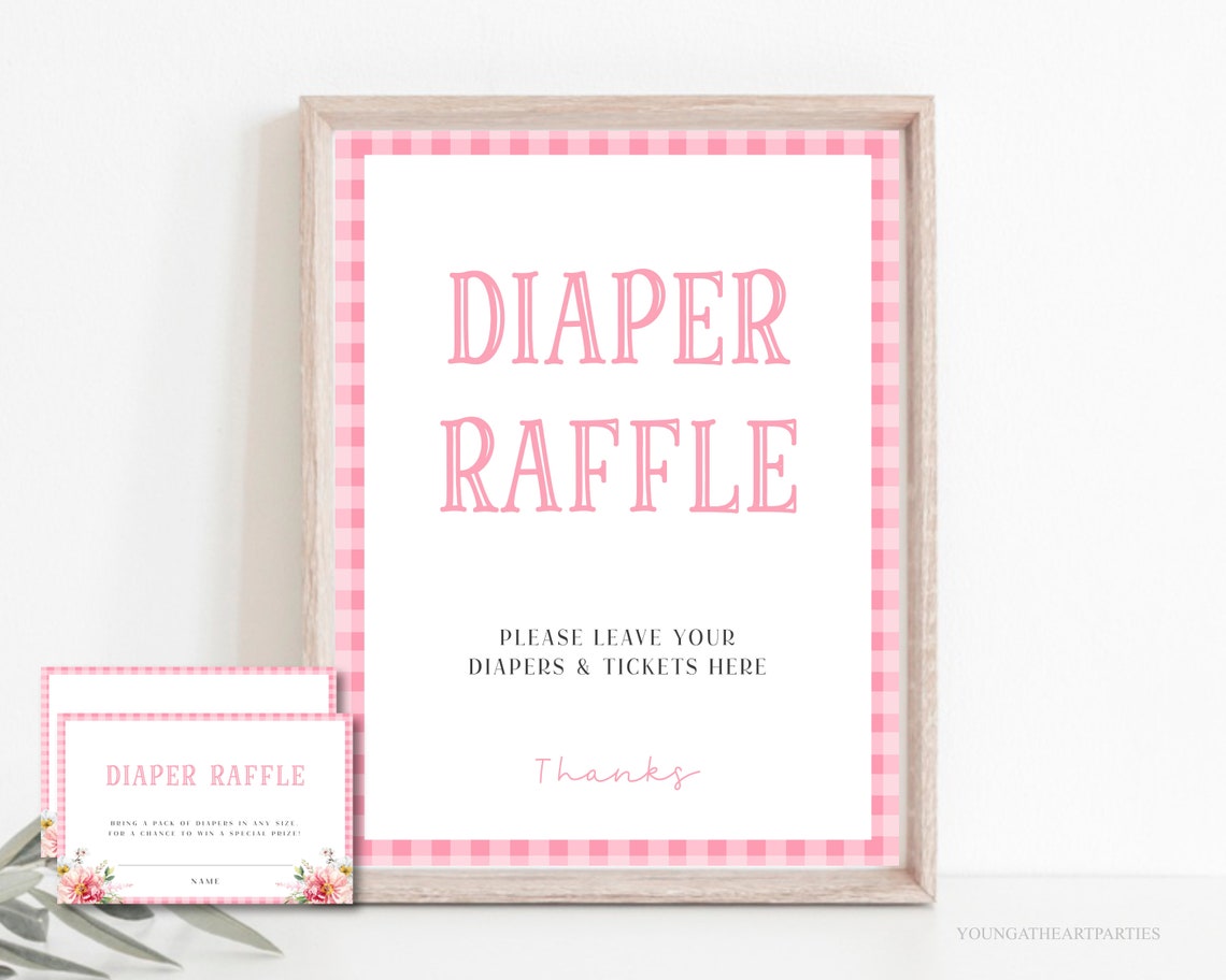 Baby Q BBQ Shower Invitation Bundle Pink Gingham Grill Party Print - Image 5