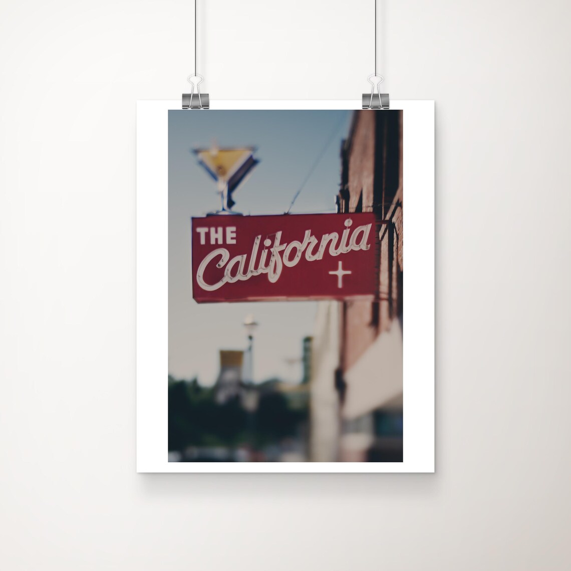 The California Vintage Neon Bar Sign Retro Americana Photo Poster