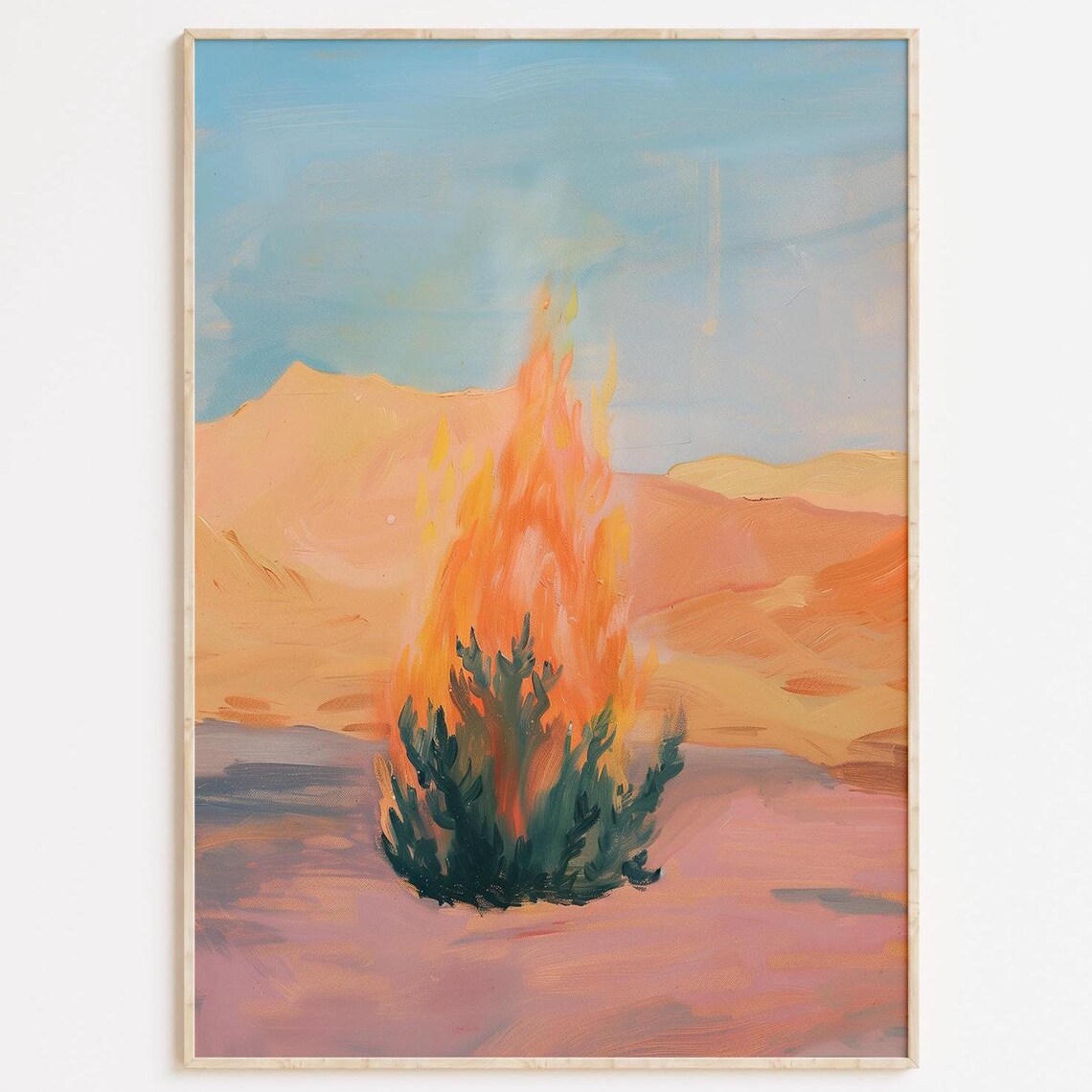 Burning Bush Print Christian Scripture Wall Art