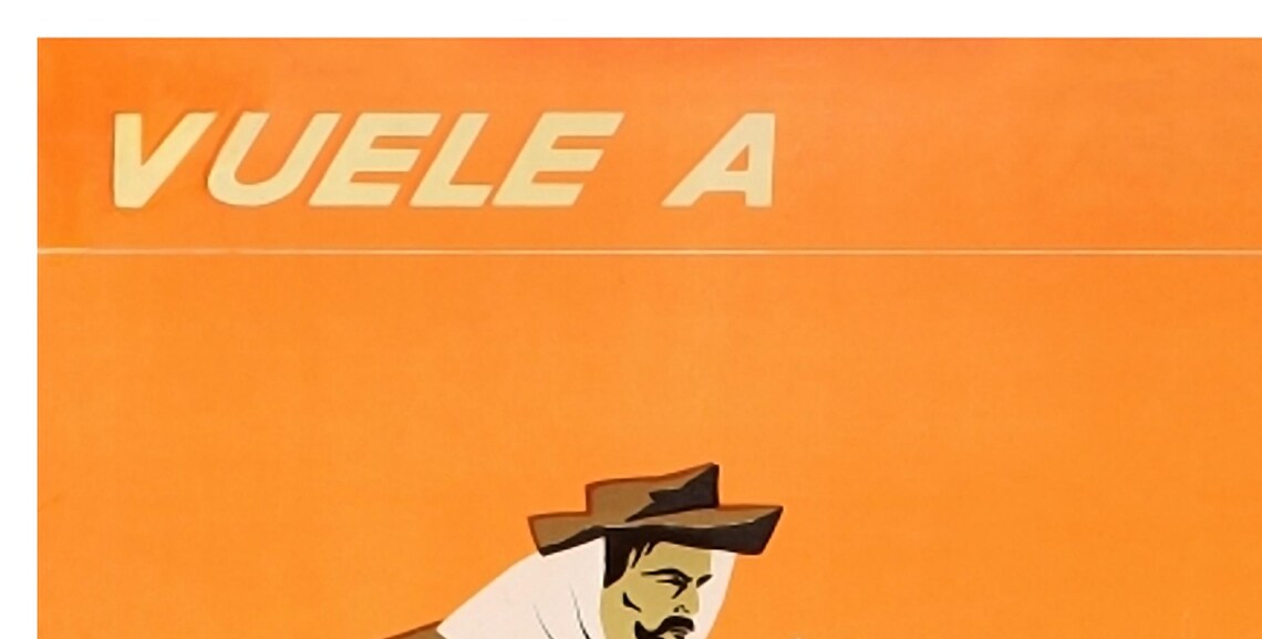 Vuele a Buenos Aires Iberia Vintage Poster with Gaucho Figure - Image 2