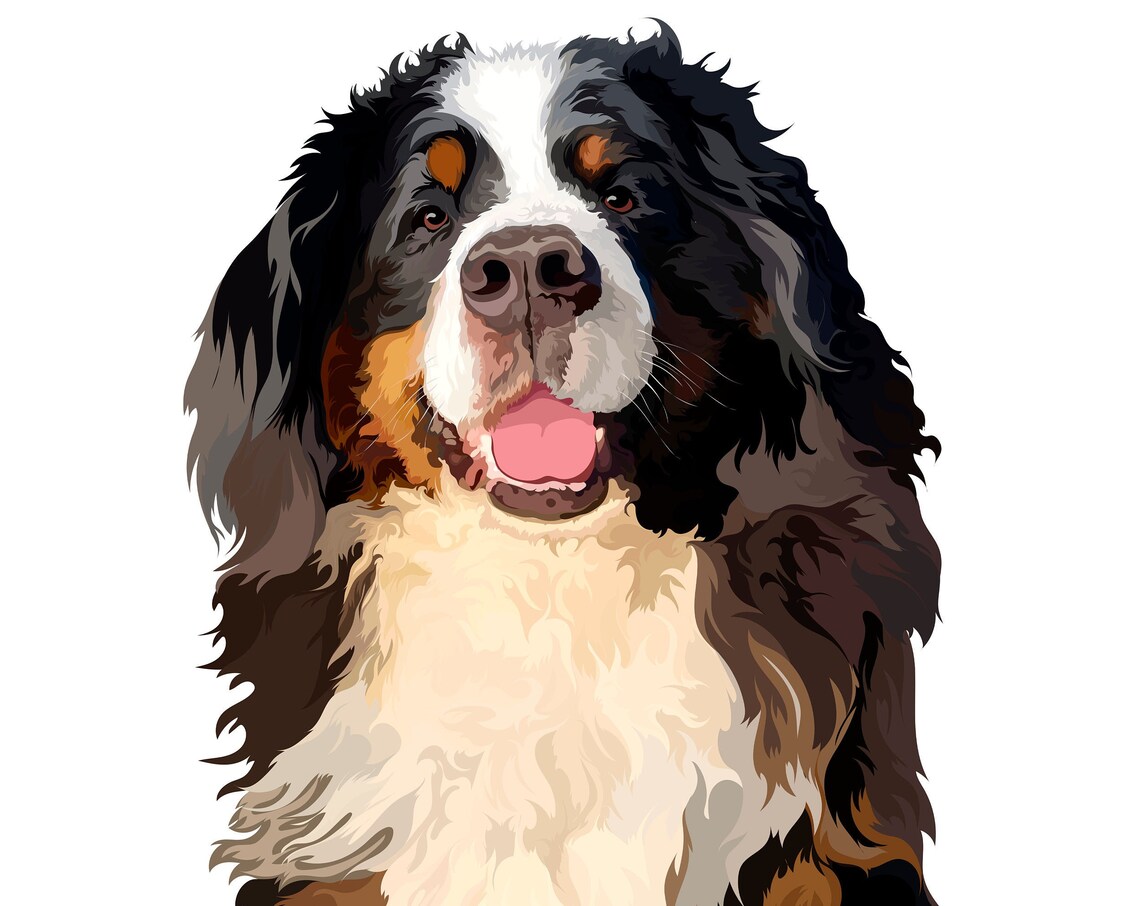 Custom Pet Portrait Illustration Puppy Portrait Pet Portrait From Photo Pet Memorial Gift Custom Dog Portrait Pet Supplies