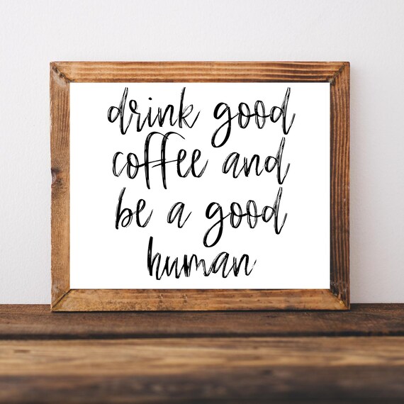 Coffee Shop Sign Art Print, Coffee Bar Decor