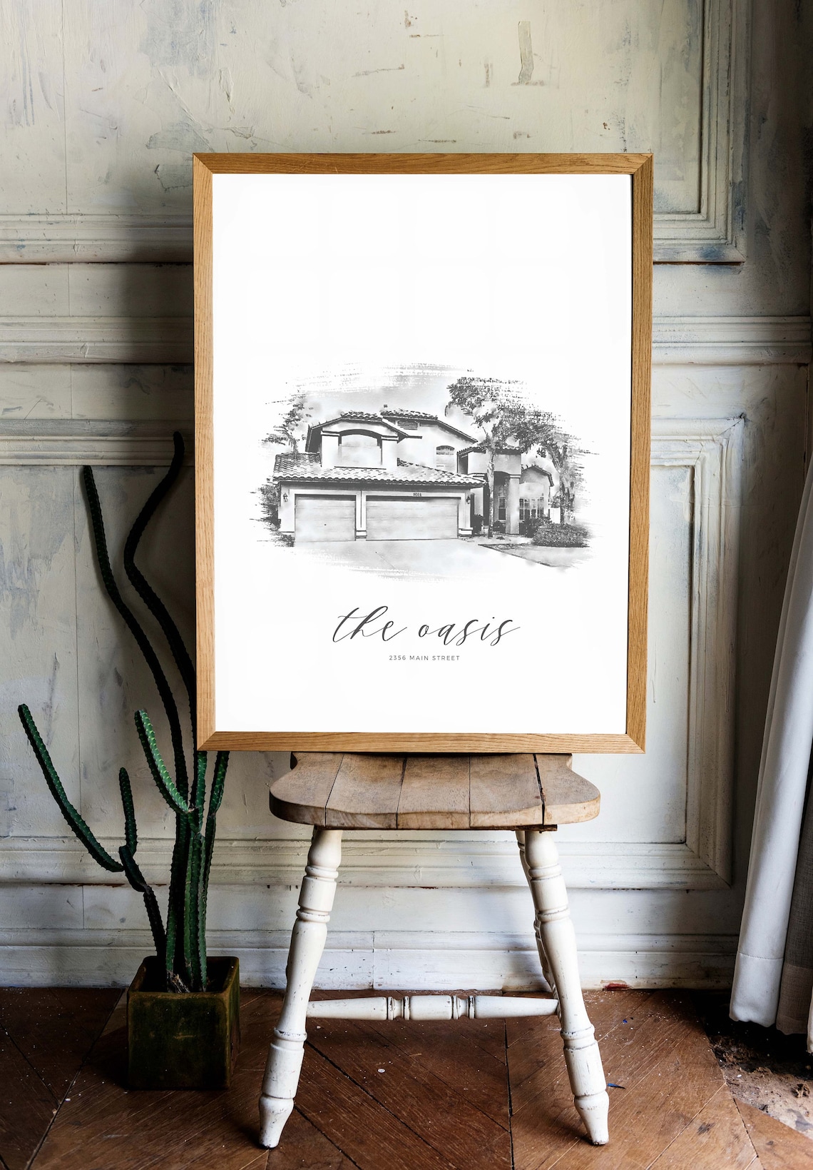 Custom House Portrait Housewarming Gift Art Print - Image 4