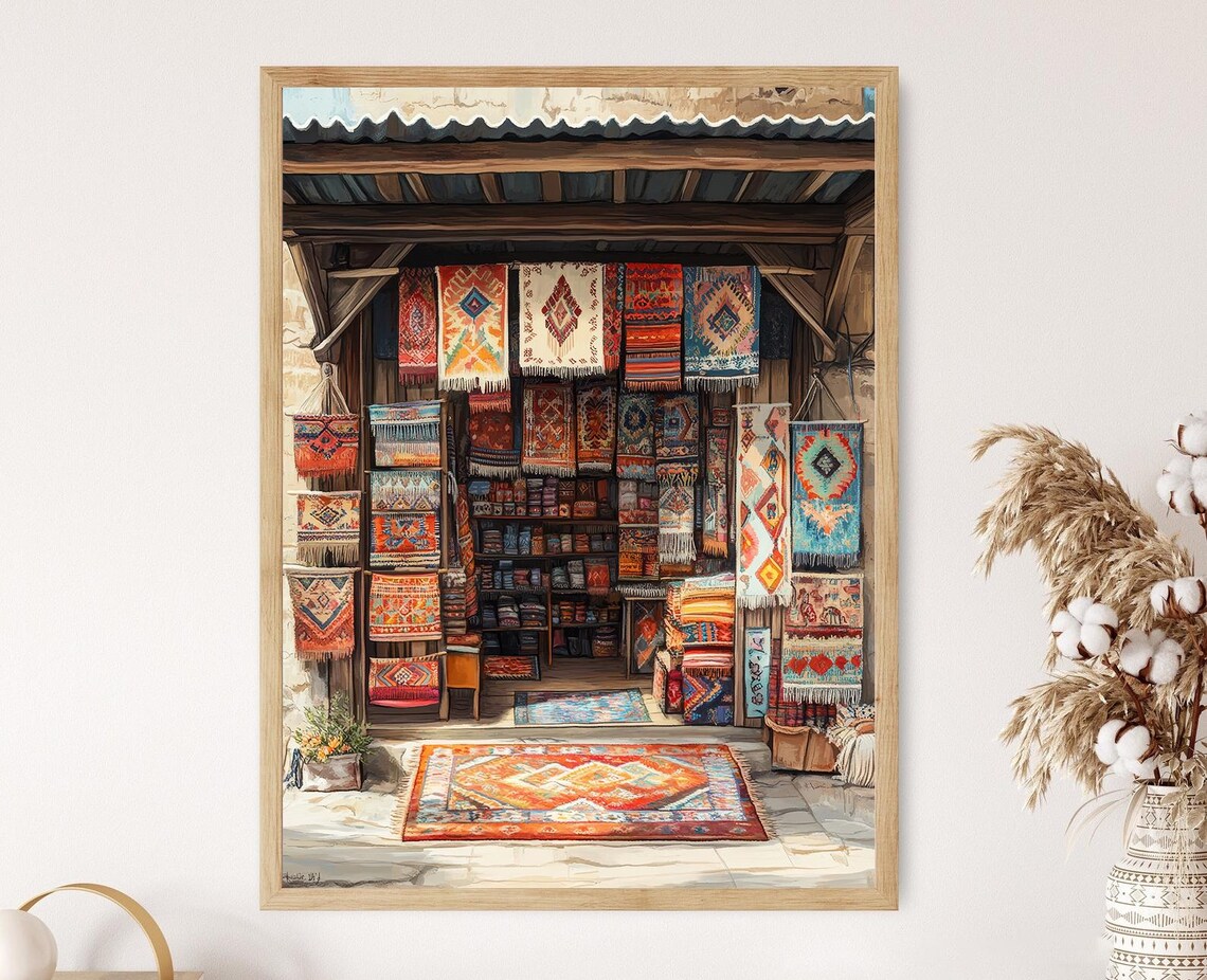 Homs Textile Shop, Syrian Handcrafted Decor Poster
