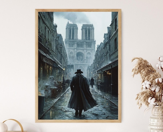 Les Miserables Jean Valjean in Paris Art Print