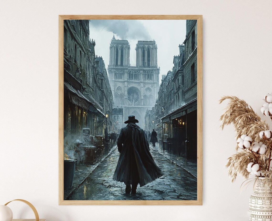 Les Miserables Jean Valjean in Paris Art Print