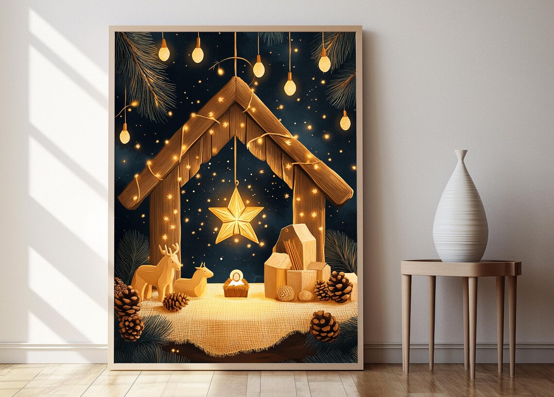 Star Of Bethlehem Ornament, Rustic Faith Decor