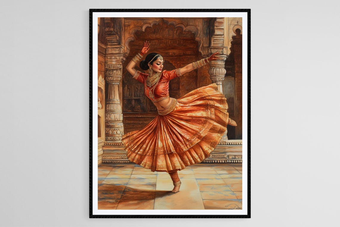 Kathak Dance Art Print Indian Classical Dance