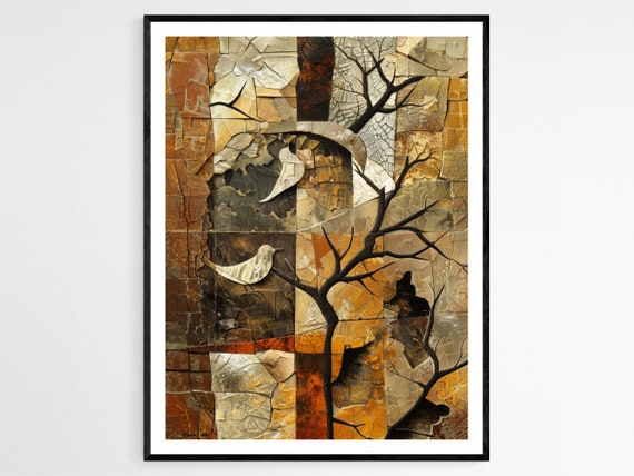 Cubist Masterpiece Art Print Bold Living Room Decor Creative Workspace Accent Art Enthusiast Gift