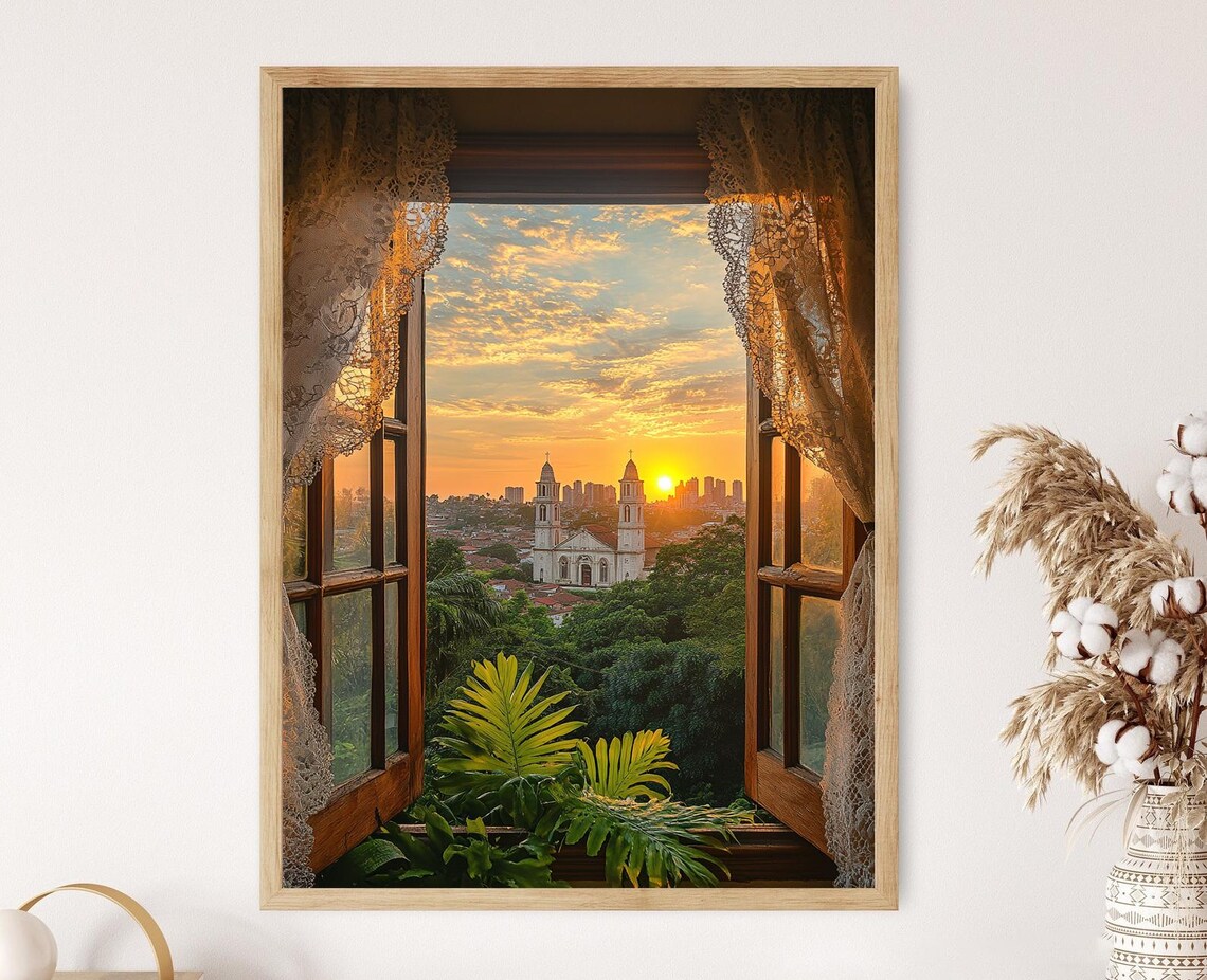 Barquisimeto Open Window View, Venezuela Sunset Poster