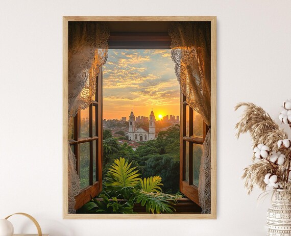 Barquisimeto Open Window View, Venezuela Sunset Poster