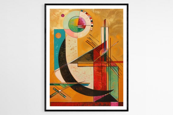 Kandinsky Inspired Art Print Colorful Abstract Home Artwork Office Decor Statement Piece Artistic Birthday Gift